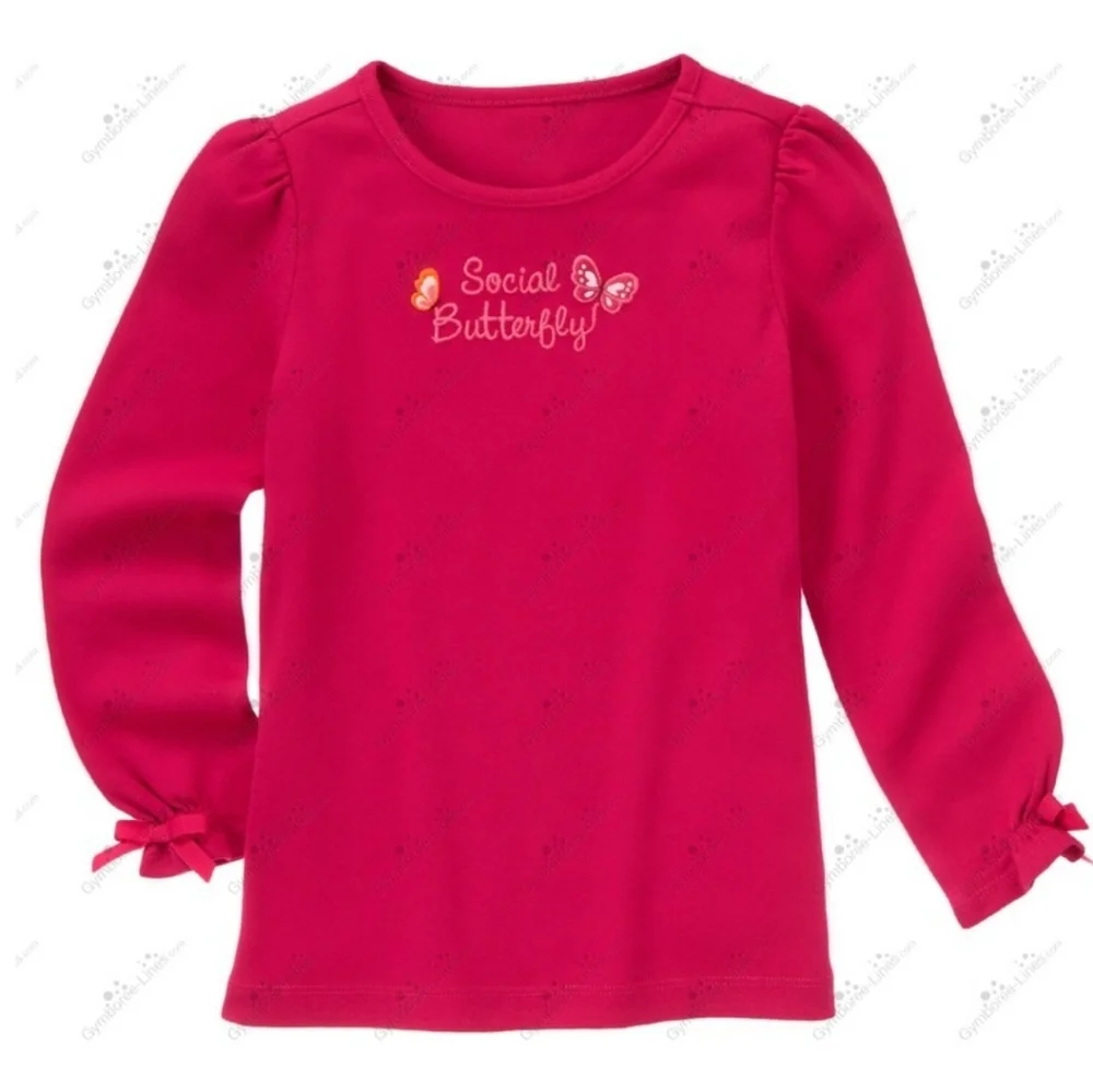 Gymboree Girl's sz 8 Embroidered Social Butterfly Tee